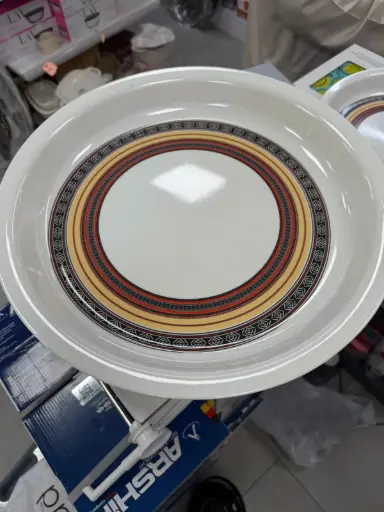 [6970610297807] YT MELAMINE ROUND PLATE 40CM MEL22817-ARABIC