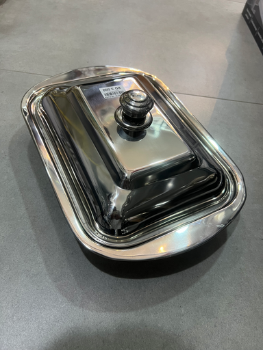 [4260672695248] NAZ S/S RECTANGLE DISH  JUMBO W/LID 30CM