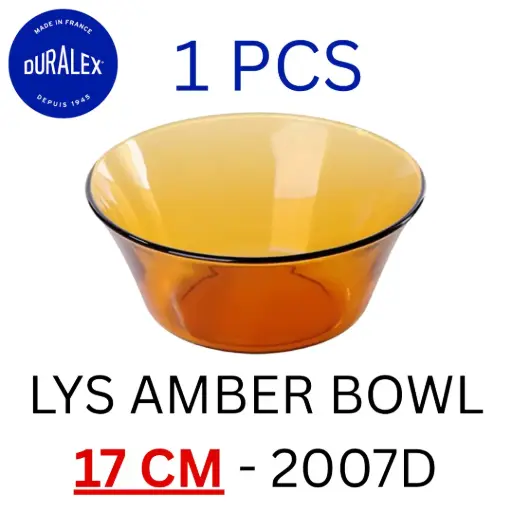 [3550190180954] DURALEX LYS AMBER TABLE BOWL 17 CM - 2007D (1PCS) 