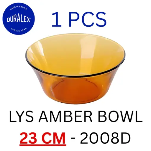 [3550190945997] DURALEX LYS AMBER TABLE BOWL 23 CM - 2008D (1PCS) 