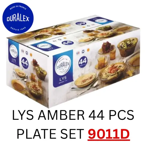 [3550190500714] DURALEX LYS AMBER 44 PCS PLATE SET 9011D(1SET) 