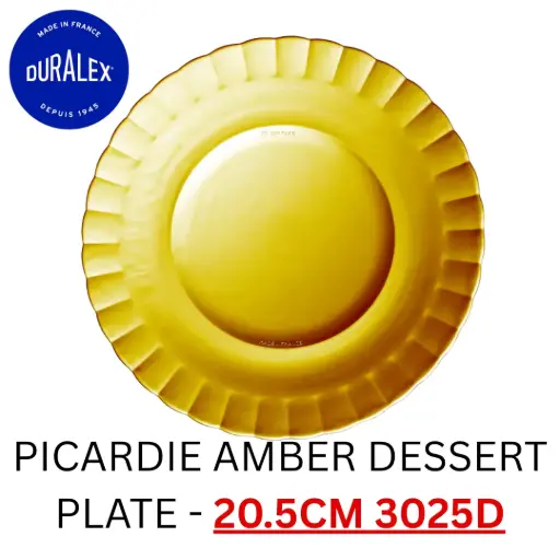 [3550190403794] DURALEX PICARDIE AMBER DESSERT  PLATE - 20.5CM 3025D ( 1PCS ) 