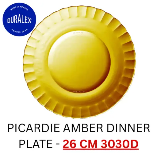 [3550190403800] DURALEX PICARDIE AMBER DINNER  PLATE - 26 CM 3030D ( 1PCS ) 