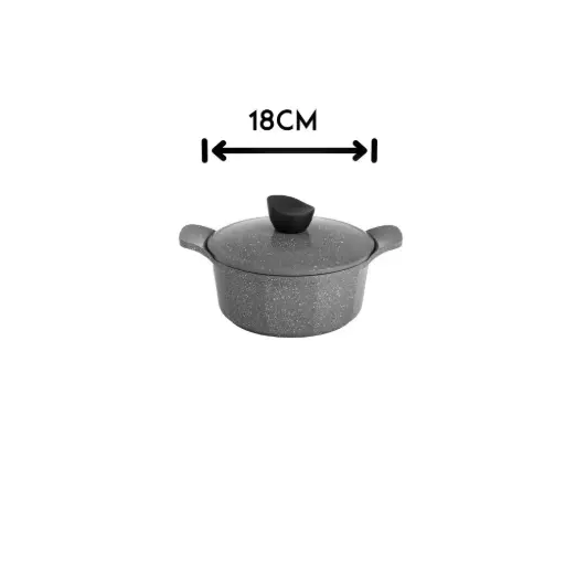 [6281093501184] JEWEL GRANITE POT WITH LID 18 CM